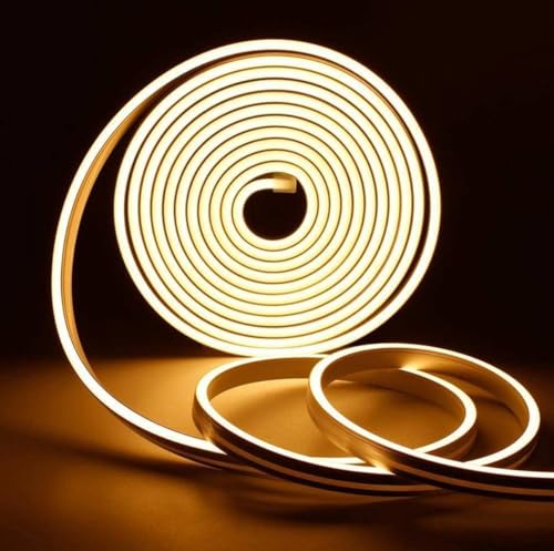 KBR LED Smart Neon Strip Light with USB Power Charging – Warm White Decorative Festival Lighting for Indoor & Outdoor, Diwali, Christmas, Balcony, Entrance, Pillars with Easy Plug-in (1 Meter)