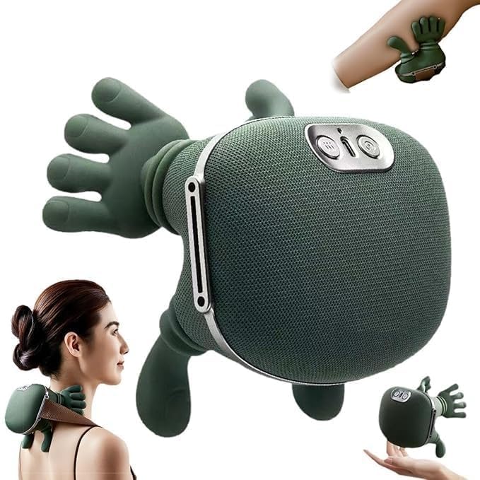 Rainspire Wireless Neck Massager with Heat, Deep Tissue 3D Kneading Shoulder Massager, Portable Rechargeable Cervical Pain Relief Device for Neck, Back, Shoulder, Stainless Steel Citrus Zester Tool