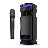 SONY New Launch ULT Tower 10 Party Speaker with ULT Button(2 Modes) for Massive Bass and Powerful 360 Sound & Party Lights, Wireless Mic for Karaoke, Bluetooth, Touch Panel, TV Sound Booster
