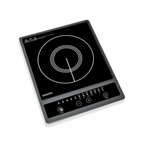 Philips HD4934/00 1300W Induction Cooktop With Triple MOV For 4Kw Surge Protection With Soft Touch Control