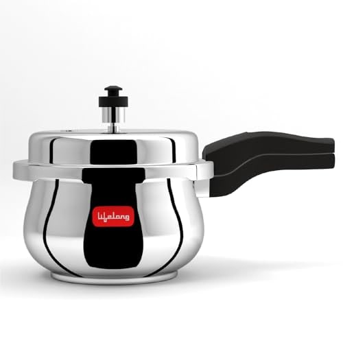 Lifelong Stainless Curve Pressure Cooker 2Liters
