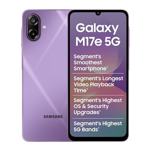Best Overall: Samsung Galaxy M17e 5G Mobile (Vibe Violet, 4GB RAM, 128GB Storage)