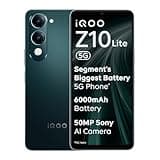 iQOO Z10 Lite 5G (Cyber Green, 6GB RAM, 128GB Storage) | 6000 mAh Battery | Dimensity 6300 5G Processor with 433K+* AnTuTu Score | IP64 Rated & Military Grade Shock-Resistance*