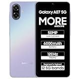 Samsung Galaxy A07 5G Smartphone (Light Violet, 4GB RAM, 128GB Storage) | 120Hz Refresh Rate | Massive 6000mAh Battery | 50MP True Dual Camera | 6 Gen OS Upgrades | Knox Vault